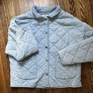 MAYA KNIT DENIM QUILTED JACKET